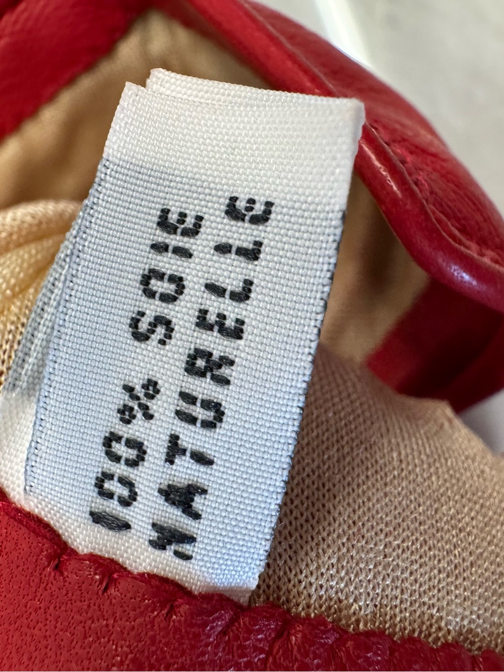 Celine Red Lambskin Leather Gloves - Picture 9 of 12